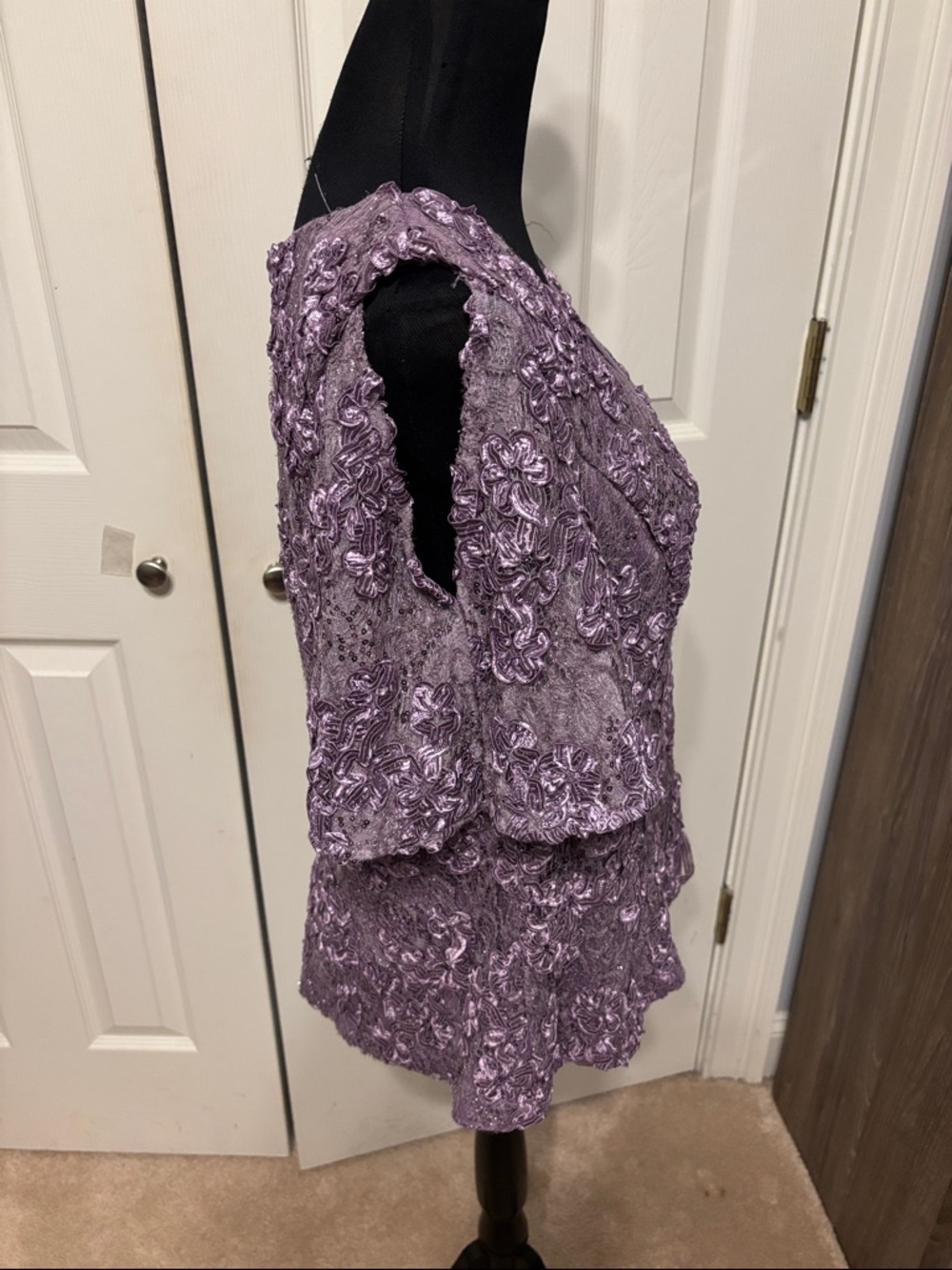 Alex Evenings Embroidered Sequin Top - Picture 2 of 11